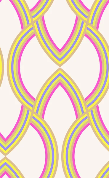 Nahtlose Regenbogen geometrisches Muster von Bögen mehrfarbig — Stockfoto