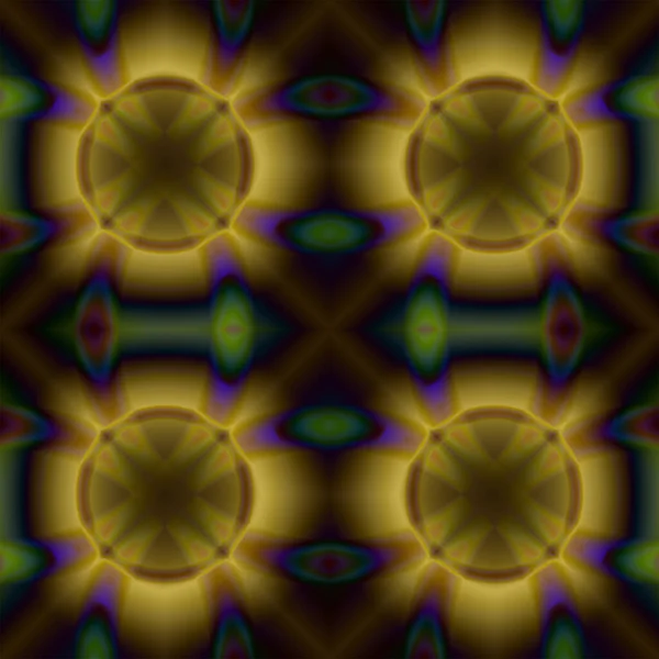 Sömlösa mönster cirklar Psychedelic Gradient Gold — Stockfoto