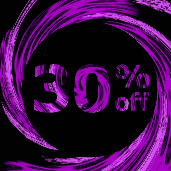 Modern ve lüks rock etiketlerinde% 30 indirim var. İndirim ve terfi afişi. Yüzde 30 teklif ve satış
