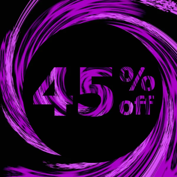 Modern ve lüks rock etiketlerinde% 45 indirim var. İndirim ve terfi afişi. Yüzde 45 teklif ve satış