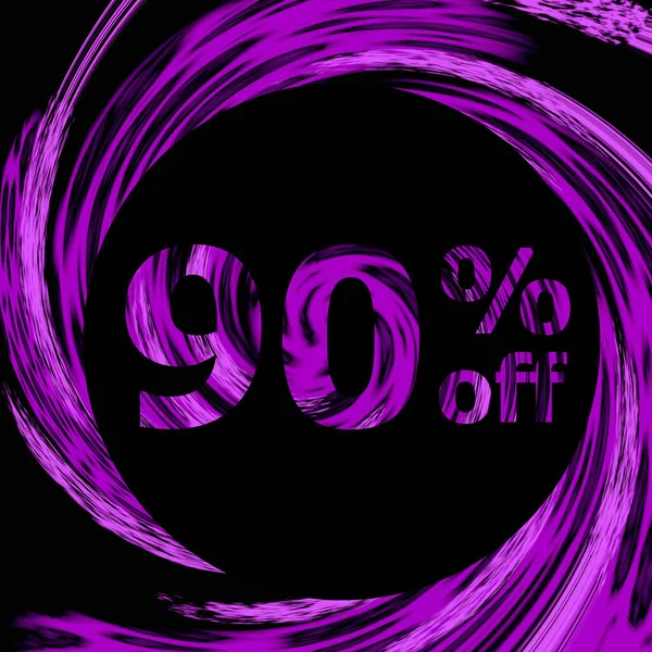 Modern ve lüks rock etiketlerinde% 90 indirim var. İndirim ve terfi afişi. Yüzde 90 teklif ve satış