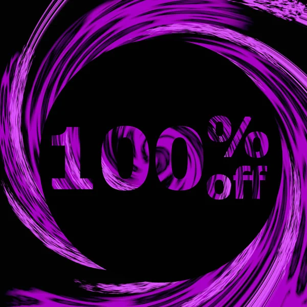 Modern ve lüks rock etiketlerinde% 100 indirim var. İndirim ve terfi afişi. Yüzde yüz teklif ve satış.