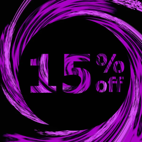 Modern ve lüks rock etiketlerinde% 15 indirim var. İndirim ve terfi afişi. Yüzde 15 teklif ve satış