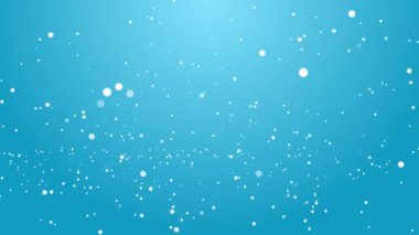 Mavi gökyüzünden yere düşen karın animasyon arkaplanı. Noel için güzel açık mavi kar arka planı. Mutlu Noeller, Tatil, kış, yeni yıl, kar tanesi, kar, şenlik, kar