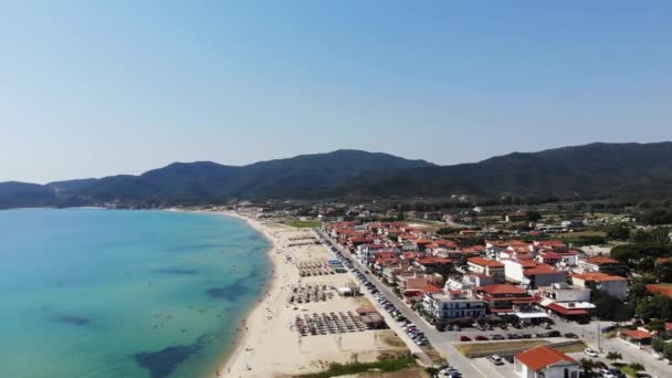 View Beach Sarti Sithonia Greece — стоковое видео