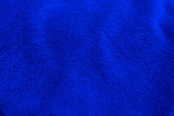 Sfondo Blu Lana Pulita Texture Lana Pecora Naturale Leggera Cotone — Foto Stock