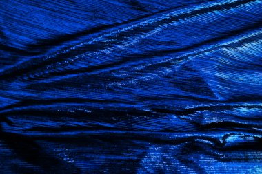 Blue velvet fabric texture used as background. Empty Bluefabric background of soft and smooth textile material. There is space for text.	