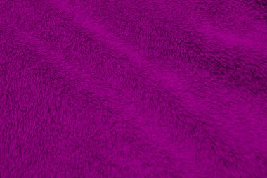 Violet clean wool texture background. light natural sheep wool. purple seamless cotton. texture of fluffy fur for designers. close-up fragment red wool carpet.	