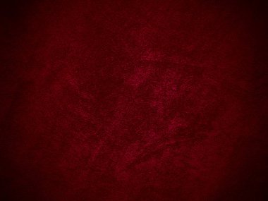 Dark red velvet fabric texture used as background. Empty dark red fabric background of soft and smooth textile material. There is space for text..	