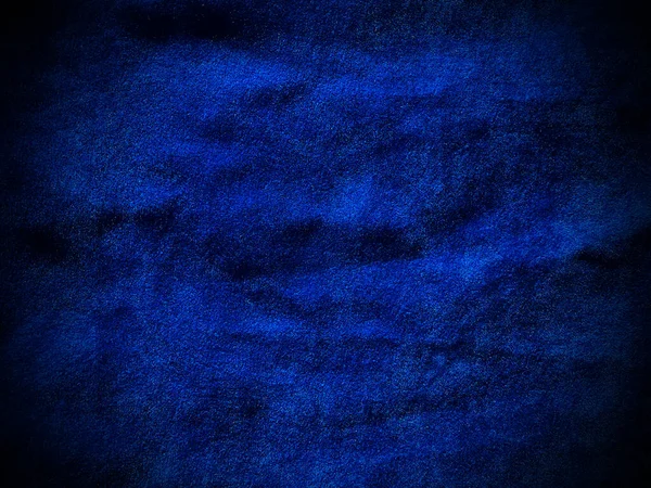 Dark Blue Velvet Fabric Texture Used Background Empty Dark Blue — Zdjęcie stockowe