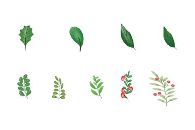 Suluboya Noel ve yeni yıl çelengi çiçekli çerçeve ve arkaplan vektörü Noel yaprağı, noel süsleri ve Noel elementleriyle birlikte premium