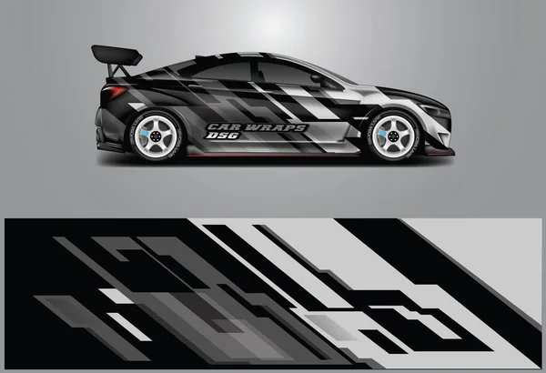 Vetor Projeto Envoltório Carro Veículo Fundo Livery — Vetor de Stock