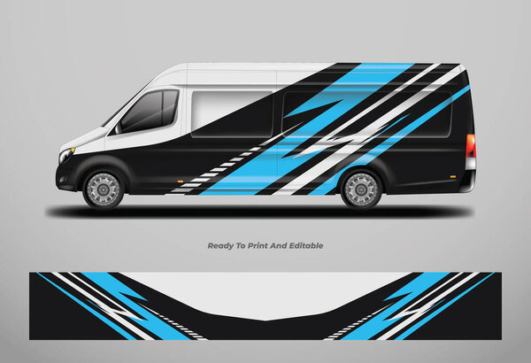 Van Wrap Car Design Vector