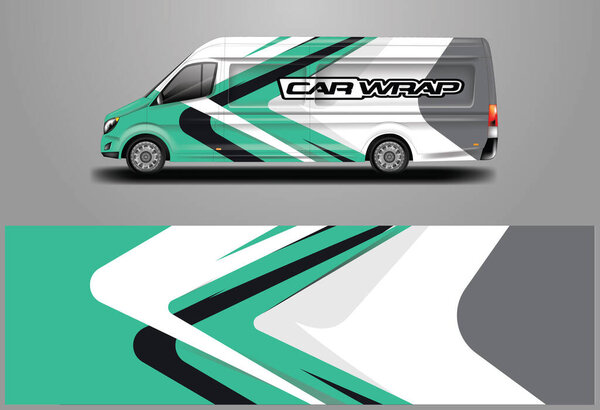 Van Car Wrap Design Vector