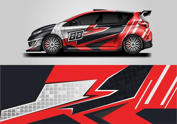 Car Wrap Design Vector Ready Drucken Und Editieren — Stockvektor