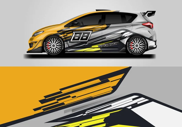 Car Wrap Design Vector Ready Drucken Und Editieren — Stockvektor