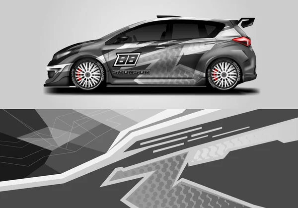 Car Wrap Design Vector Ready Drucken Und Editieren — Stockvektor