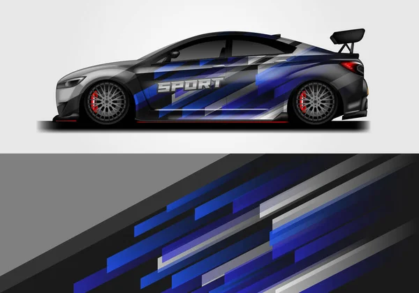 Car Wrap Design Vector Decal Hintergrund Für Fahrzeug — Stockvektor