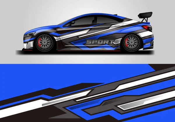 Bil Wrap Design Bakgrund Sport Vector — Stock vektor