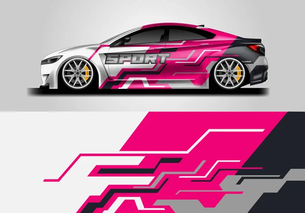 Car Wrap Design Background Sport Vector — 스톡 벡터