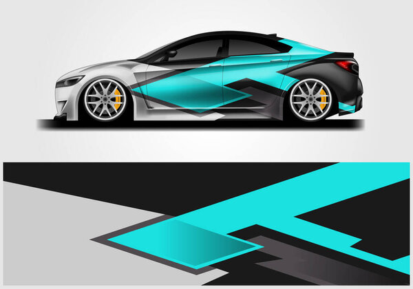 Car Wrap Design , Background Sport Vector