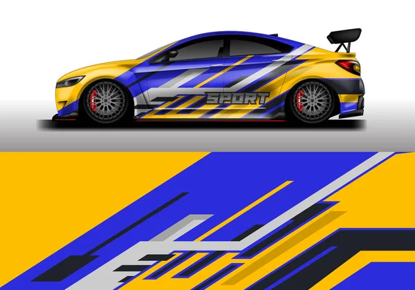 Car Wrap Design Hintergrund Sport Vector — Stockvektor