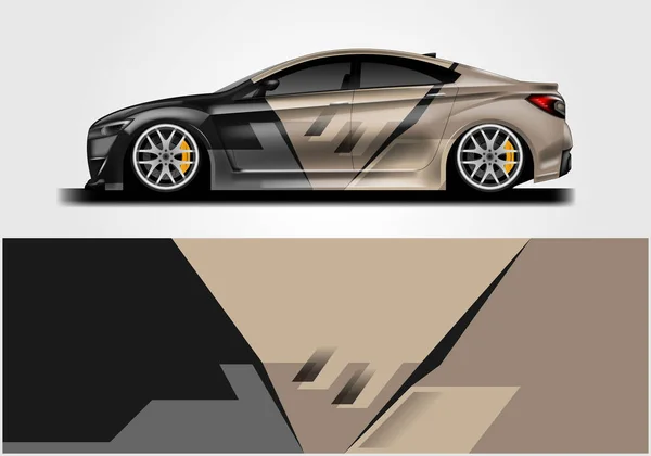 Diseño Vectores Envoltura Coche Listo Para Imprimir Editable — Vector de stock