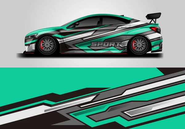 Car Wrap Vector Design Ready Drucken Und Editieren — Stockvektor