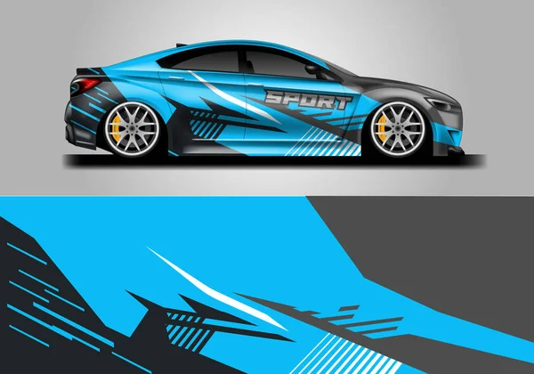 Carro Envoltório Design Vetor Livery Fundo — Vetor de Stock