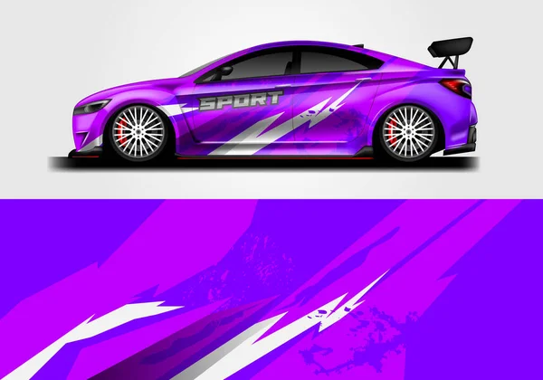 Carro Envoltório Design Vetor Livery Fundo — Vetor de Stock