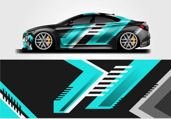 Car Wrap Ontwerp Sport Achtergrond Vector — Stockvector