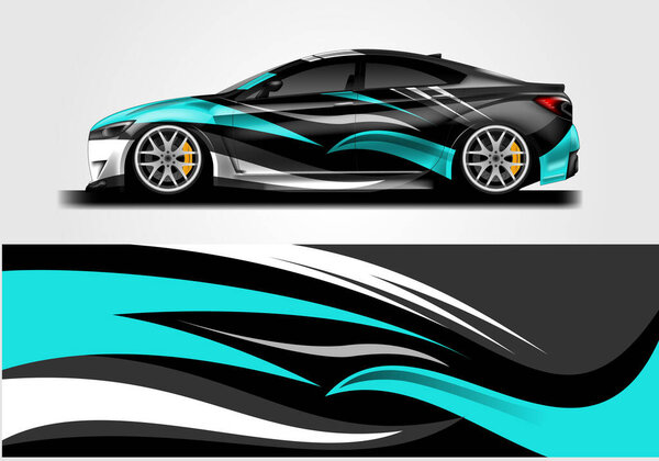 Car Wrap Design , Sport Background Vector
