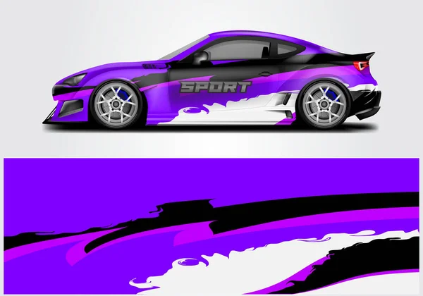 Car Wrap Design Sport Background Vector — Stock Vector