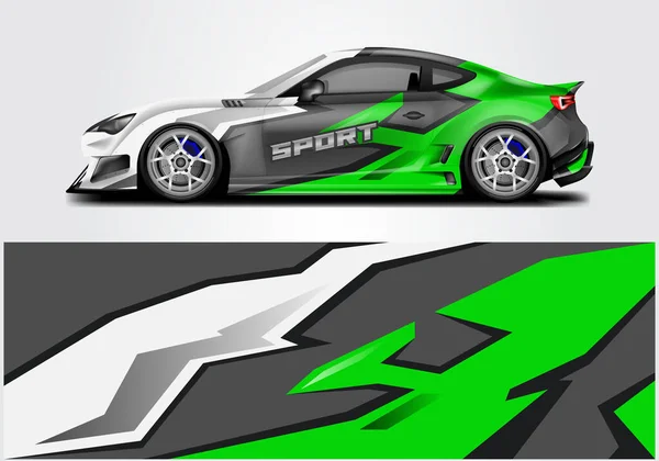 Car Wrap Design Sport Hintergrund Vektor — Stockvektor