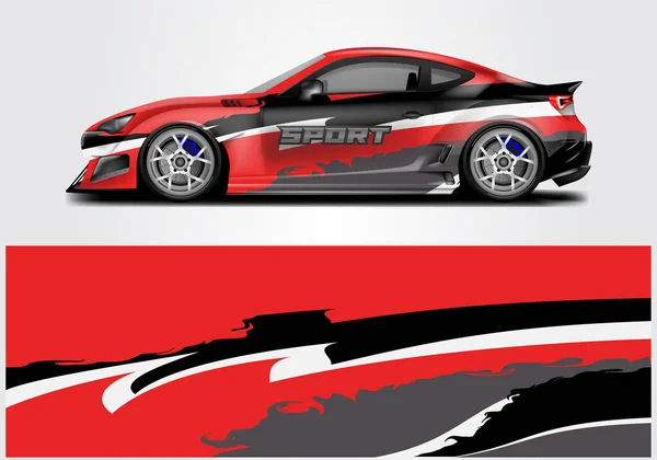 Car Wrap Design Sport Hintergrund Vektor — Stockvektor