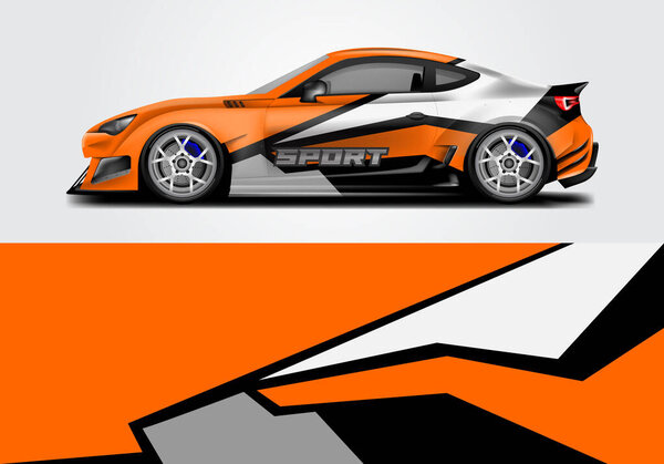 Car Wrap Design , Sport Background Vector