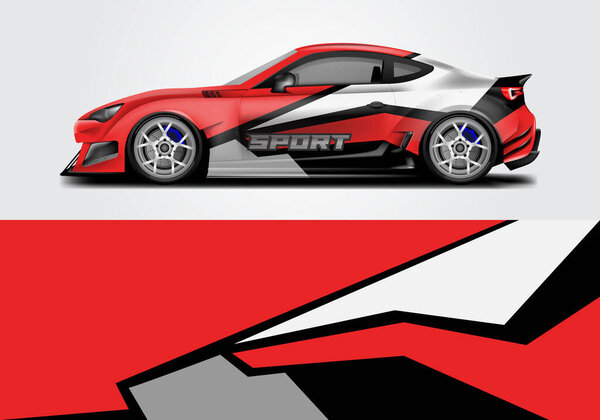 Car Wrap Design , Sport Background Vector