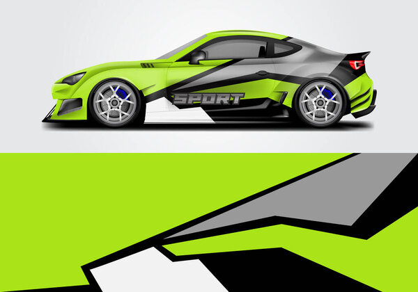 Car Wrap Design , Sport Background Vector