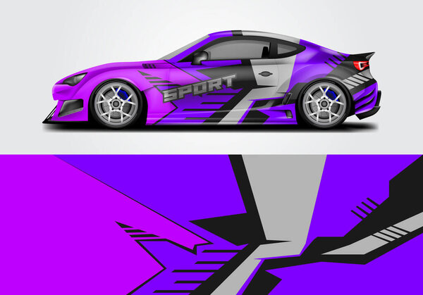 Car Wrap Design , Sport Background Vector