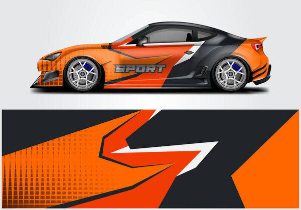 Car Wrap Design , Sport Background Vector