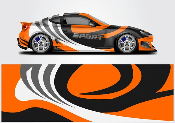 Car Wrap Design Sport Hintergrund Vektor — Stockvektor