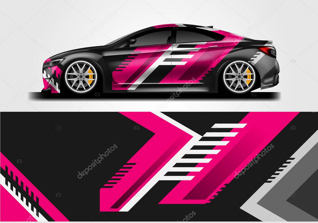 Car Wrap Design , Sport Background Vector