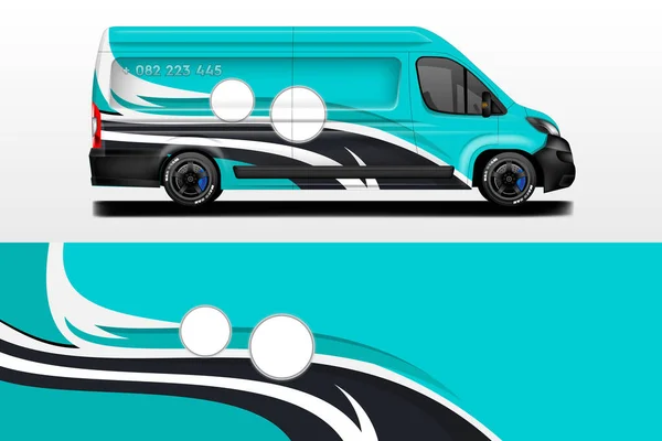 Van Wrap Design Vector — Stockový vektor