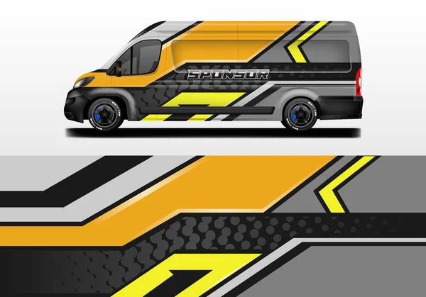 Car Wrap Vector Livery Achtergrond — Stockvector