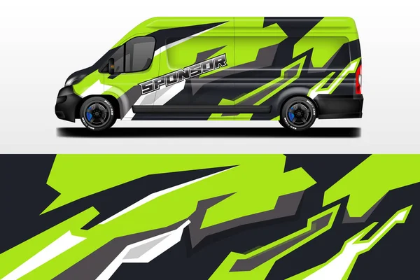 Car Wrap Vector Livery Achtergrond — Stockvector