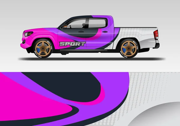 Carro Envoltório Design Vetor Livery Fundo — Vetor de Stock