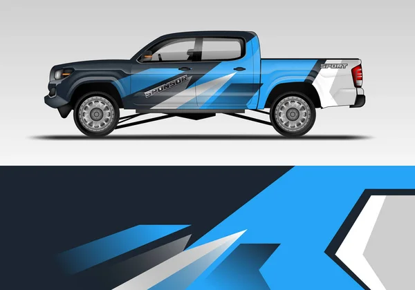 Auto Obtékání Design Vektor Livery Pozadí — Stockový vektor