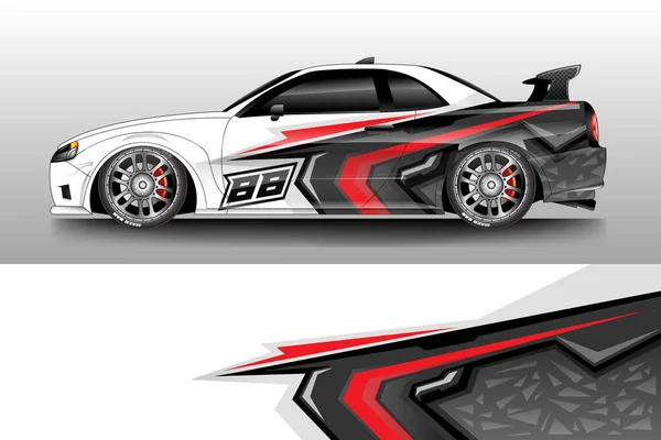 Carro Envoltório Design Vetor Livery Fundo — Vetor de Stock