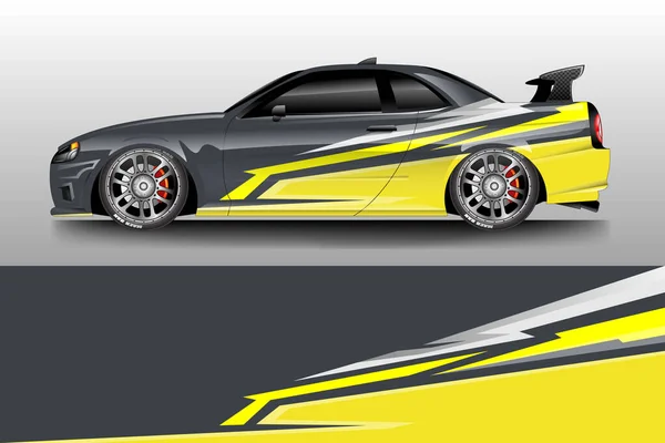 Auto Wrap Ontwerp Vector Kleurstelling Achtergrond — Stockvector