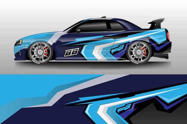 Carro Envoltório Design Vetor Livery Fundo — Vetor de Stock